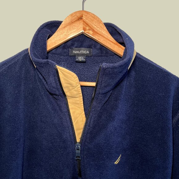 Nautica Quarter Zip Fleece Sweater - Picture 2 of 3